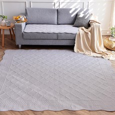 HANBIT 素色壓紋棉質地毯, 灰色