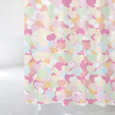 北歐風格浴簾 SC677 1800*1880mm+不鏽鋼掛鉤 12入, 1套