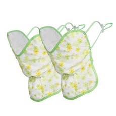 INCONTRO 印花耳掛式防曬面罩 2件組, 淺綠色 花卉款