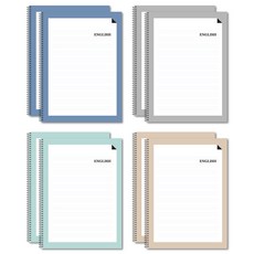 開放日英語春季筆記本 4 x 2p 套組 23-7015, 混色, 1套