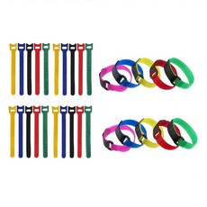 PLTRAUM T字型魔鬼氈束線帶 20入 + 皮帶型 10入 組 隨機出貨, 1套