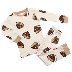 Maykids 童款30支棉可愛栗子印花家居衣褲組