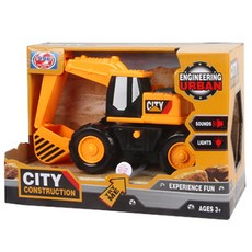 Wooteo 城市重型機具迷你聲光挖土機 重型機具玩具, 混合顏色