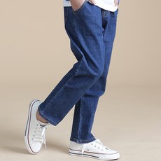 bonumam 兒童簡約寬鬆彈力牛仔褲