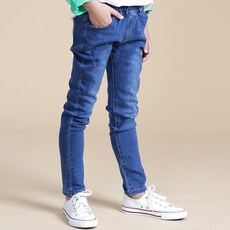 bonumam 兒童閃電水洗修身牛仔褲