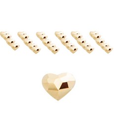 네일은재료빨 하트 네일 평스톤, 무광골드, 30개