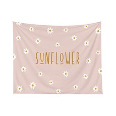 百勝花卉插畫布藝海報向日葵 150cmX130cm 1pc, 向日葵