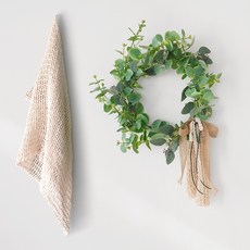 BLOOMING&ME 仿真桉樹葉亞麻花環+亞麻裝飾網, 混色