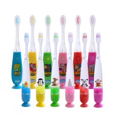 Vibright LED 燈定時器嬰兒牙刷動物之友 6 件+叢林之友 6 件套組, 混色, 1組