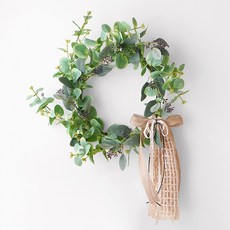 BLOOMING&ME 仿真桉樹葉亞麻花環, 混色