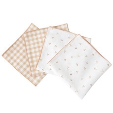 hello MINIME 純棉印花紗布手帕 2款 各2入