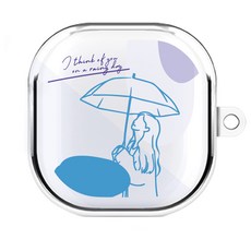 갤럭시 버즈 라이브 /버즈2 투명젤리 디자인 케이스 E, 424 레인데이