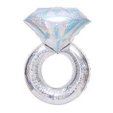 GRABO BALLOONS 鉑金婚戒鋁箔氣球, 雷射, 1個