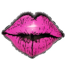 GRABO BALLOONS 性感嘴唇鋁箔氣球, 粉紅色, 1個