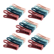 強力防風多功能曬衣夾 4入, 混色4種, 5組