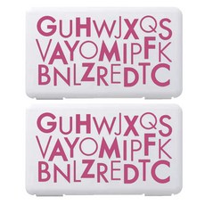 다다 휴대용 마스크 케이스, 알파벳핑크, 2개