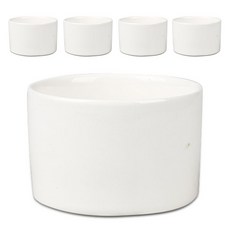 圓形白色花盆 5入, 單一顏色, 5個
