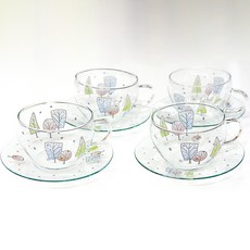 골든벨금속 아이스크림 트리 찻잔 4인조 세트, 1세트