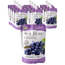 Daesingonyak 低卡葡萄口味蒟蒻果凍飲, 100ml, 12包