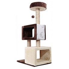 PET Morning 雙色開放式貓跳台 PMC-CF267, 棕米色, 1個