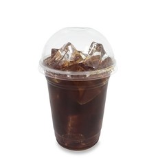 TOGO PACK 透明PET冰杯+圓頂蓋, 100入, 1套, 410ml
