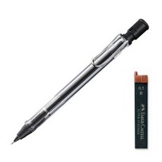 LAMY safari透明自動鉛筆 + FABER-CASTELL筆芯套組 隨機出貨 0.5mm 1組