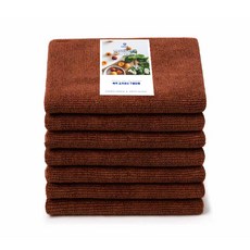 SSCSSAC 超細纖維咖啡廳抹布 棕色, 7個