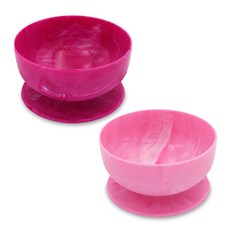 ChooMee 吸盤碗2件組 S號, 淺粉色+深粉色, 1組