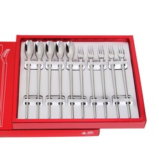 Jeison 簡易長茶匙叉套組 EZ10, 1套, 茶匙 5p + 茶叉 5p