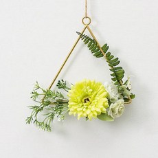 Tanni-ne Art金色環花人造花環 三角 16 ZSP007, 混色