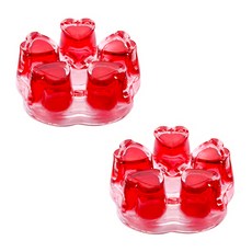 티어스 하트 유리 티워머, 레드, 2개