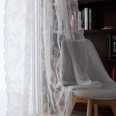 ANTS 蕾絲刺繡窗簾 2入, 混色