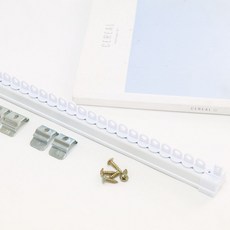 Maison Textile 高級型飯店式柔軟窗簾電著軌道, 白色