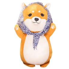 Hongdaesunhuisyap 柴犬安撫娃娃 806, 海軍藍圍巾