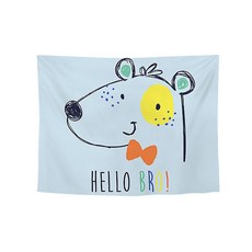Ilovehome 北歐風格動物印花掛毯, GT143哈囉兄弟
