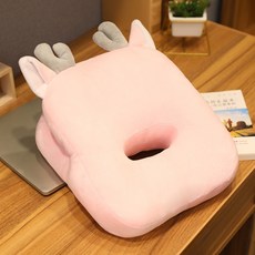 可愛耳朵午睡枕頭手腕肘部枕頭, 粉紅鹿