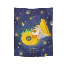 알럽홈 캐릭터일러스트 소녀 태피스트리, GT194음표