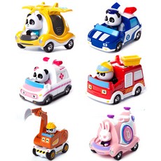 ACADEMY PLASTIC MODEL 動物造型玩具車組 6入, 混色