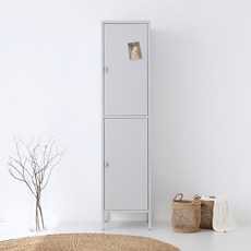 마켓비 KEBIN 캐비넷 2문 락커 4301800, 라이트그레이