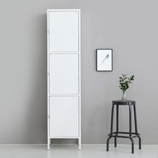 마켓비 케빈 캐비넷 3문 락커, 화이트