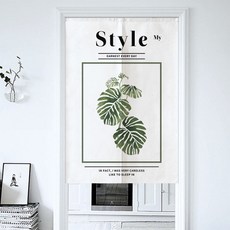 콩 케이리빙홈 워터드로잉 리프 파티션 커튼 일체형