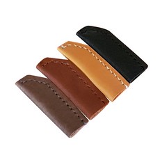 더보테가 手工縫製馬鞍針法手工皮革鉛筆套, 荔枝紋B, 4個