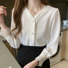 LUNA GIRL Minu Y領蕾絲上衣