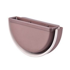 확장식 부착형 반원 다용도 휴지통, 1개, 브라운