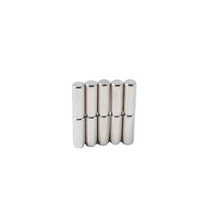 Paintinfo 超強力釹圓形磁鐵 直徑 7mm x 厚度 20mm, 銀色, 10個