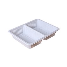 팩투유 실링 용기 70호 2칸 화이트 NS 23185-2B, 500개입, 1개