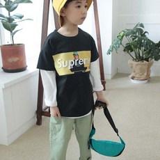 少年王國 兒童櫻花陽離子工裝棉褲