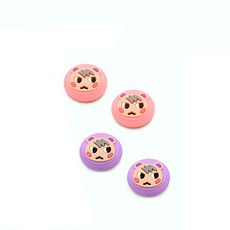 Nintendo Switch動物森友會Juni Joy-Con保護殼 紅色&紫色, 單品, 1套