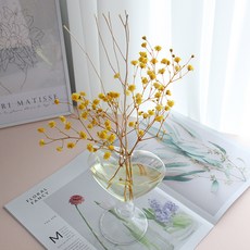 MORIANN 心型永生花擴香瓶+購物袋, 100ml, 1組, 黃色款 Flower lady