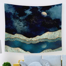 알럽홈 텍스쳐 풍경페인팅 태피스트리, Type27